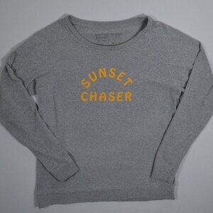 🌅 Patagonia Sunset Chaser Graphic Sweatshirt Gray Pullover sz M